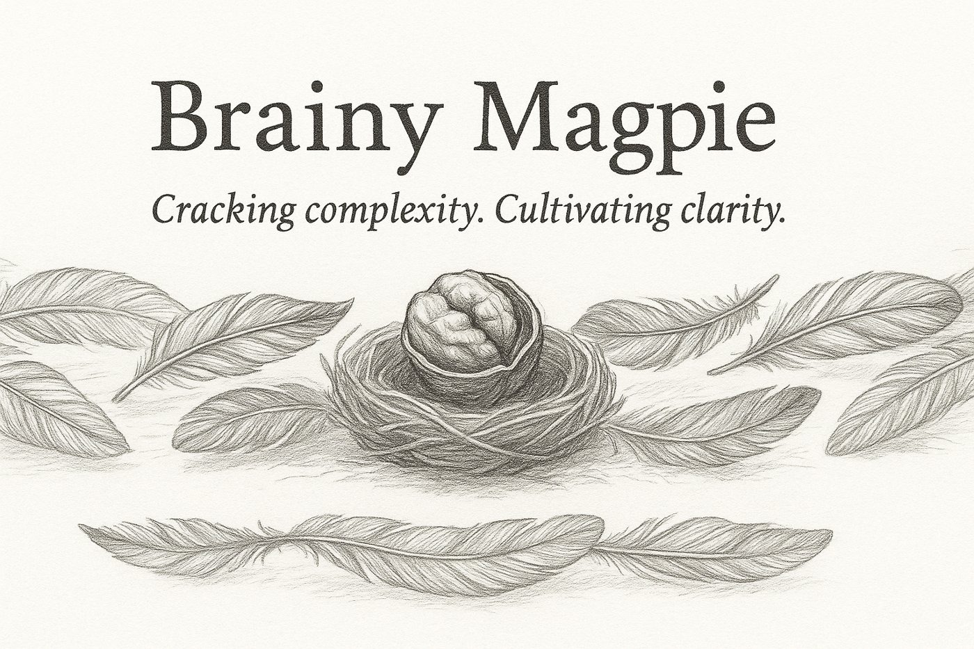 Brainy Magpie. Cracking complexity. Cultivating clarity.